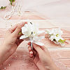 CRASPIRE 2Pcs 2 Style Silk Cloth Rose Flower Boutonniere Brooch & Wrist Corsage AJEW-CP0001-53-3