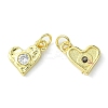 Rack Plating Brass Micro Pave Cubic Zirconia Pendants KK-K332-08G-3