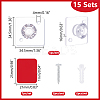 15 Sets Acrylic Diamond Hook Hangers for Jewelry Necklace FIND-GA0003-46-2