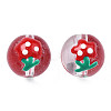Transparent Glass Enamel Beads GLAA-N049-028-3