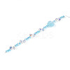 Electroplate Glass and Acrylic Rhinestone Beads Strands MAK-T011-07C-1