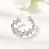 304 Stainless Steel Open Cuff Rings RJEW-K313-18P-1