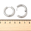 Tarnish Resistant 202 Stainless Steel Huggie Hoop Earrings EJEW-O087-08J-P-2