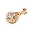 Brass Micro Pave Cubic Zirconia Pendants KK-E795-19KCG-01-2