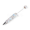 Fishtail Resin & Polymer Clay Pave Rhinestone Ball-Point Pen AJEW-T013-05F-1