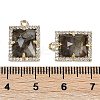Natural Mixed Gemstone Faceted Rectangle Pendants G-I375-05G-4