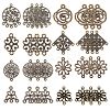 80Pcs 8 Style Tibetan Style Links Connectors PALLOY-SC0004-03-1