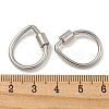 Non-Tarnish 304 Stainless Steel Screw Carabiner Lock Charms LS-STAS-C092-01B-P-3