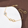 Sports Brass Micro Pave Cubic Zirconia Infinity Link Bracelets BJEW-D386-01E-G-1