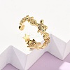 304 Stainless Steel Cubic Zirconia Cuff Open Rings for Women LS-RJEW-Z122-02G-02-1