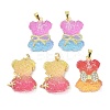 5Pcs 5 Styles Resin Pendants RESI-XCP0002-28-1