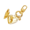 2Pcs 2 Colors 316 Stainless Steel Heart Locket Pendant Decorations HJEW-JM02391-3