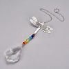 Crystal Ceiling Fan Pull Chains Chakra Hanging Pendants Prism X-AJEW-WH0021-30C-1