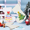 Unfinished 1 Set Wood Pendant Decoration WOOD-SP0001-31K-3