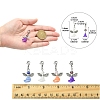 16Pcs 4 Colors Angel Glass Acrylic Pendants HJEW-FS00015-5