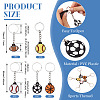 5Pcs 5 Styles PVC Plastic Keychains KEYC-TA0001-49-3
