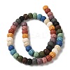 Natural Lava Rock Dyed Beads Strands G-Z036-A01-19-2