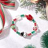 Electroplate Glass Beaded Stretch Bracelets BJEW-MZ00195-1