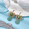 Natural Green Aventurine Dangle Earrings EJEW-MZ00169-03-2