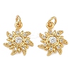 Brass Micro Pave Cubic Zirconia Pendants KK-A291-25B-G-1