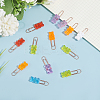 Globleland 28Pcs 7 Colors Plastic Bear Paper Clips AJEW-GL0001-89-5