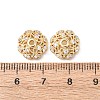 Brass Clear Cubic Zirconia Bead Caps KK-G551-03G-2