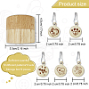 20Pcs 10 Style Round Wood Locking Stitch Markers TOOL-WH0057-001-2
