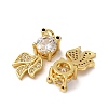 Brass Micro Pave Cubic Zirconia Pendants KK-A271-03E-G-2