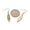 Light Gold Alloy Enamel Dangle Earrings EJEW-JE05607-09-3