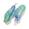 Electroplated Raw Rough Natural Quartz Crystal Big Pendants G-A229-02P-03-2