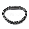 316 Surgical Stainless Steel Box Chain Bracelets with Magnetic Clasps BJEW-Q349-06B-03-1