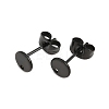 Ion Plating(IP) 304 Stainless Steel Stud Earring Findings STAS-P198-25-6mm-B-1