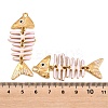 304 Stainless Steel Enamel Big Pendants STAS-Z202-07G-01-3
