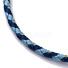 Polyester Cord Braided Bracelet Makings MAK-Z003-01G-19-2