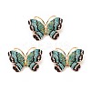 Rhinestone Butterfly Lapel Pin with ABS Pearl Beaded JEWB-I019-25KCG-3