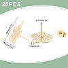 DICOSMETIC 30Pcs 304 Stainless Steel Stud Earring Findings STAS-DC0010-96-2