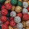 Christmas Theme Resin Rhinestone Beads RESI-L049-01-2
