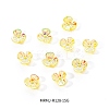 Electroplated 3-petal Flower Resin Cabochons MRMJ-R128-15G-2