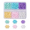 660Pcs 6 Colors Handmade Frosted Porcelain Beads PORC-YW0001-01-1