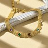 304 Stainless Steel Mesh Chain Bracelets for Women BJEW-P348-01E-G-2