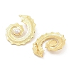 Feather Shape PVD Vacuum Plating 304 Stainless Steel Stud Earrings for Women EJEW-C120-06G-2