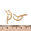 Brass Micro Pave Clear Cubic Zirconia Stick Clip-on Earrings EJEW-K286-13G-5