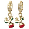 Alloy Enamel Hoop Earrings EJEW-JE06159-02-4