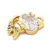 Brass Micro Pave Cubic Zirconia Charms KK-A240-16G-2