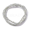 Transparent Electroplate Glass Beads Strands EGLA-H107-01A-B02-4