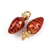 304 Stainless Steel Enamel Pendants STAS-P410-36B-G-2