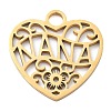 304 Stainless Steel Pendants STAS-M076-04G-1