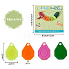 32Pcs 4 Colors Transparent Blank Acrylic Pet Dog ID Tag PALLOY-AB00045-2