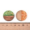 Opaque Resin and Walnut Wood Pendants RESI-T060-12B-3