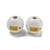 Printed Wood European Beads WOOD-L020-D10-1